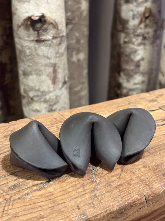 Black Ceramic Fortune Cookie