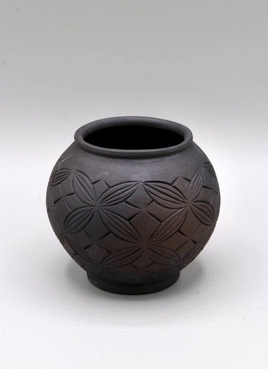 Small Carved Moon Jar