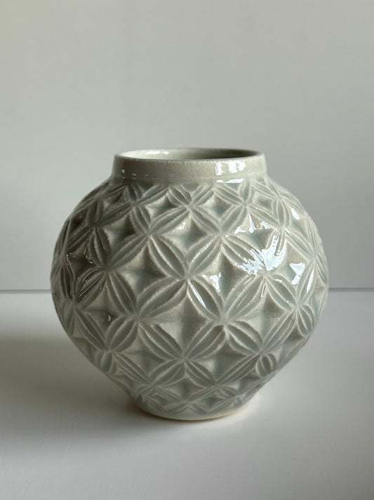 Carved Moon Jar